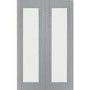 Palermo 1 Light Pair with Clear Glass - White Primed, 1981 x 1524 x 40 mm