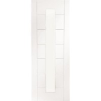 Internal White Primed Glazed 1-Light Door with Clear Glass - 2040 x 826 x 40mm - Palermo - XL Joinery
