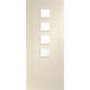 Internal White Primed Glazed 4-Light Door with Opaque Glass - 1981 x 762 x 35mm - Palermo - XL Joinery