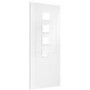 Internal White Primed Glazed 4-Light Door with Opaque Glass - 1981 x 762 x 35mm - Palermo - XL Joinery