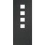 Palermo Internal White Primed Door with Obscure Glass - White Primed, 1981 x 838 x 35 mm