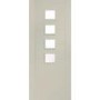 Palermo Internal White Primed Door with Obscure Glass - White Primed, 2040 x 826 x 40 mm
