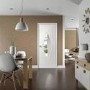 Internal White Primed Glazed Door with Clear Glass - 1981 x 838 x 35mm - Pesaro - XL Joinery