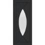 Internal White Primed Pesaro with Clear Glass - White Primed, 2040 x 726 x 40 mm