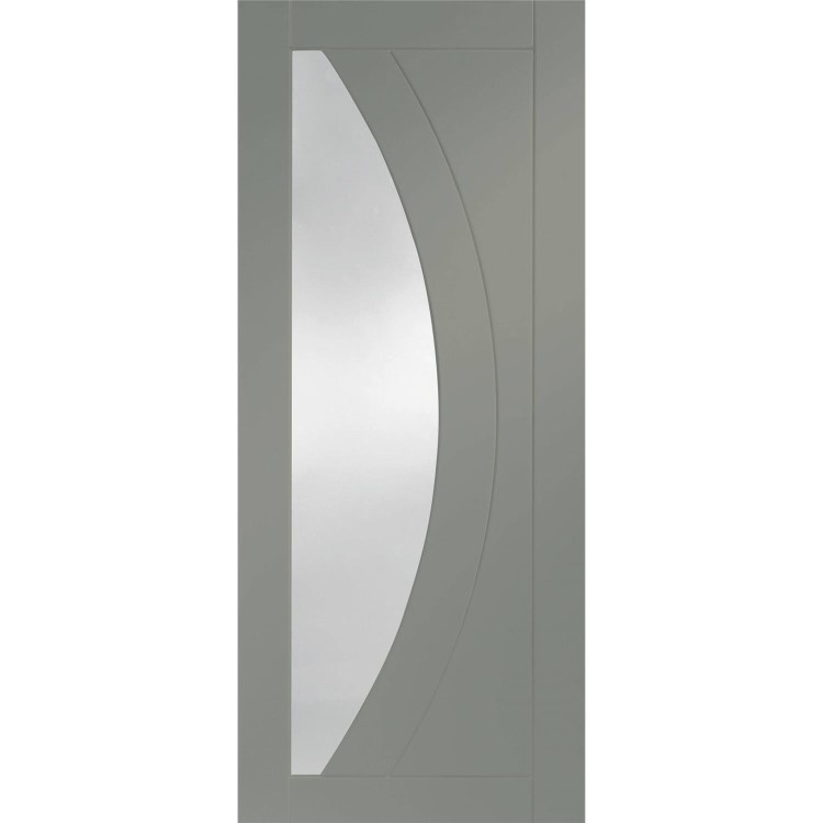 Internal White Primed Glazed Door with Clear Glass - 1981 x 762 x 35mm - Salerno - XL Joinery