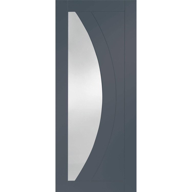 Internal White Primed Glazed Door with Clear Glass - 2032 x 813 x 35mm - Salerno - XL Joinery