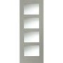 Shaker 4 Light Internal White Primed Door with Clear Glass - White Primed, 2040 x 726 x 40 mm