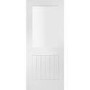 Internal White Primed Half-Glazed Cottage Door with Clear Glass - 1981 x 686 x 35mm - Suffolk - XL Joinery