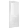 Internal White Primed Half-Glazed Cottage Door with Clear Glass - 1981 x 686 x 35mm - Suffolk - XL Joinery