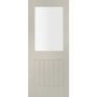 Internal White Primed Suffolk with Clear Glass - White Primed, 2040 x 726 x 40 mm