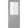 Internal White Primed Suffolk with Clear Glass - White Primed, 2040 x 726 x 40 mm