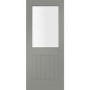Internal White Primed Suffolk with Clear Glass - White Primed, 2040 x 926 x 40 mm