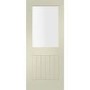 Internal White Primed Suffolk with Clear Glass - White Primed, 2040 x 926 x 40 mm