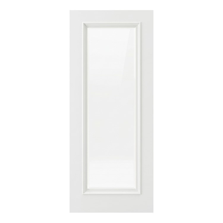 Internal White Primed Fully-Glazed Door with Clear Bevelled Glass - 1981 x 762 x 35mm - Wellington - XL Joinery