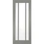 Internal White Primed Worcester Door with Clear Glass Fire Door - 1981 x 686 x 44mm (27"), White Primed