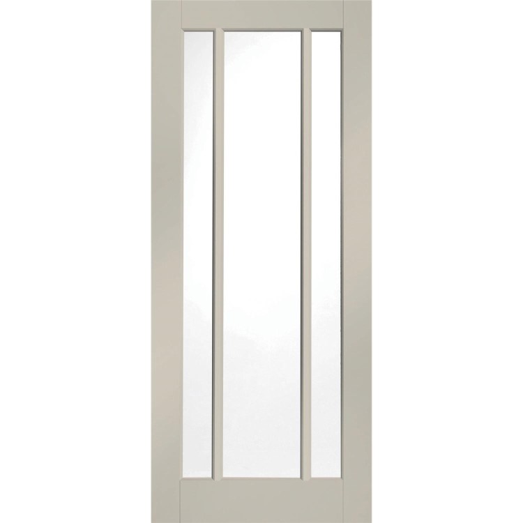 Internal White Primed Worcester Door with Clear Glass - White Primed, 1981 x 686 x 35 mm