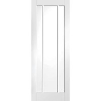 Internal White Primed Glazed 3-Panel Door with Clear Glass - 1981 x 838 x 35mm - Worcester - XL Joinery
