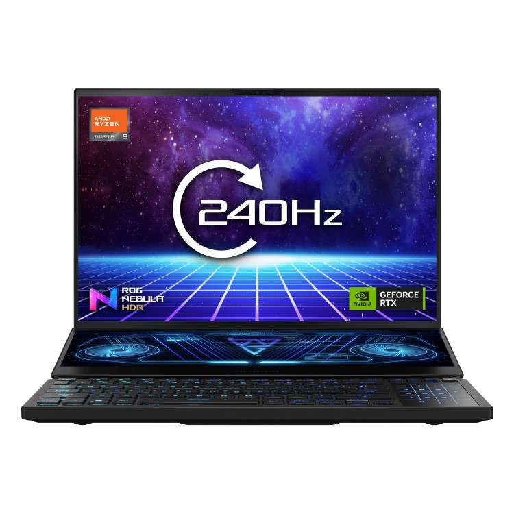 Refurbished Asus ROG Zephyrus Duo 16 AMD Ryzen 7 6800H 16GB 2TB SSD RTX 3070Ti 16 Inch Windows 11 Gaming Laptop