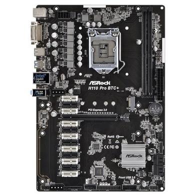 GRADE A1 - Asrock H110 PRO BTC+ Intel Socket 1151 ATX Motherboard