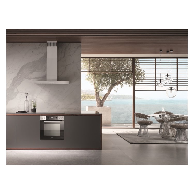 Refurbished Miele H2267-1BP 60cm Single Built In Electric Oven with Pyrolytic Cleaning Clean Steel