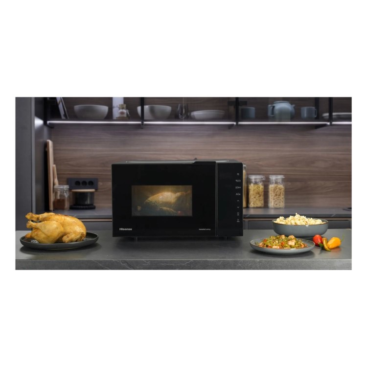 Hisense H23MOBS5H4UK 23L 800W Solo Microwave - Black