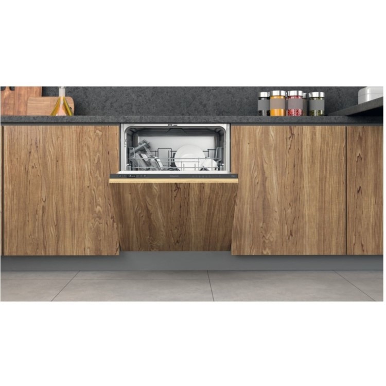 Hotpoint Integrated Dishwasher - Rapid Wash Black control panel