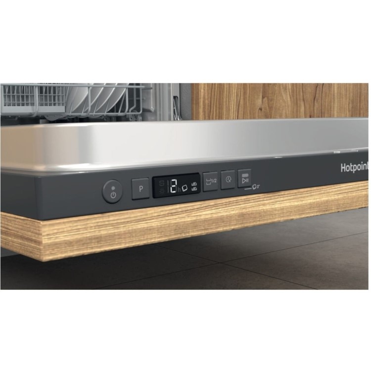 Hotpoint Integrated Dishwasher - Rapid Wash Black control panel
