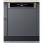 Hotpoint Semi-Integrated Dishwasher - Silver, Inverter Motor