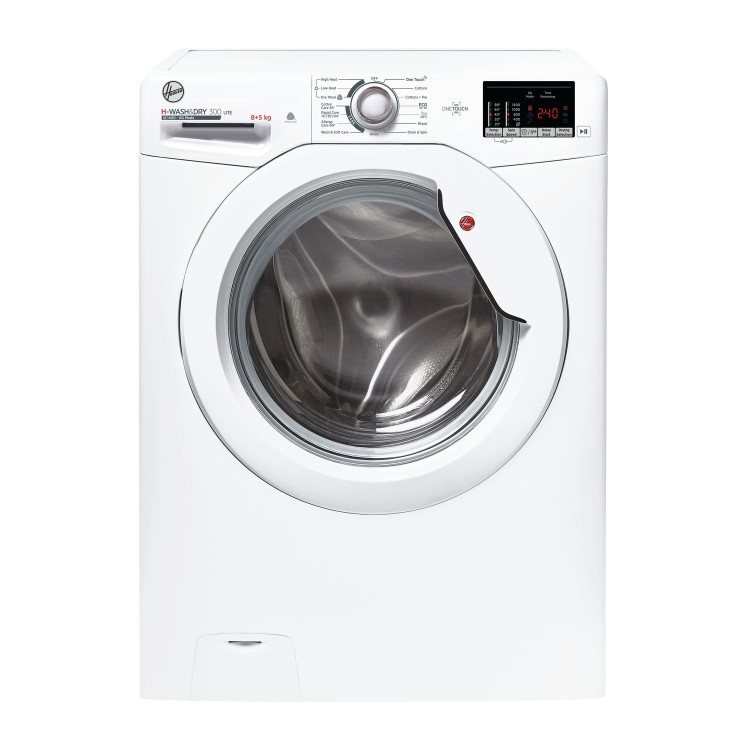 Refurbished Hoover H3D4852DE/1-80 Freestanding 8/5KG 1400 Spin Washer Dryer White