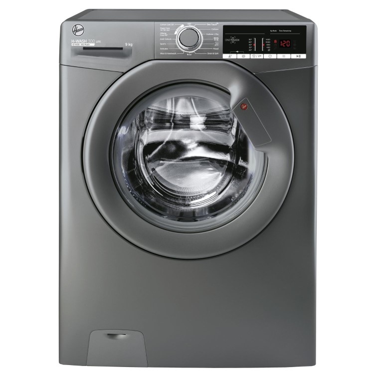 Hoover H-Wash 300 Lite 9kg 1400rpm Washing Machine - Graphite