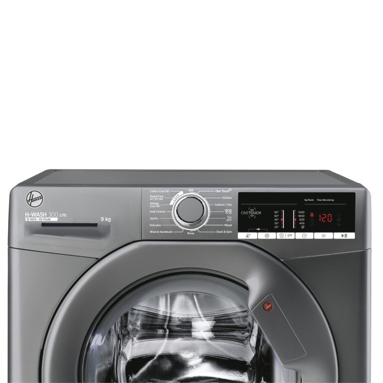 Hoover H-Wash 300 Lite 9kg 1400rpm Washing Machine - Graphite