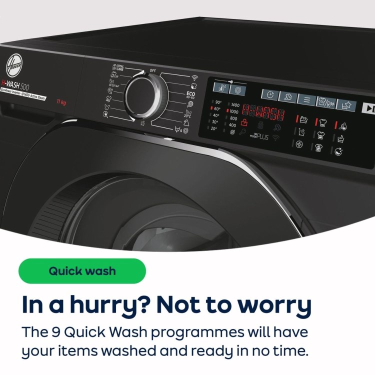 Hoover H-Wash 300 Lite 9kg 1400rpm Washing Machine - Graphite