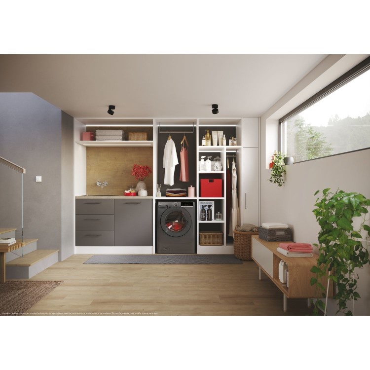 Hoover H-Wash 300 10kg 1400rpm Washing Machine - Graphite - Wi-Fi Connected B-Rated