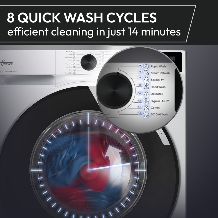 Hoover H-Wash 350 10kg 1400rpm Washing Machine - Graphite