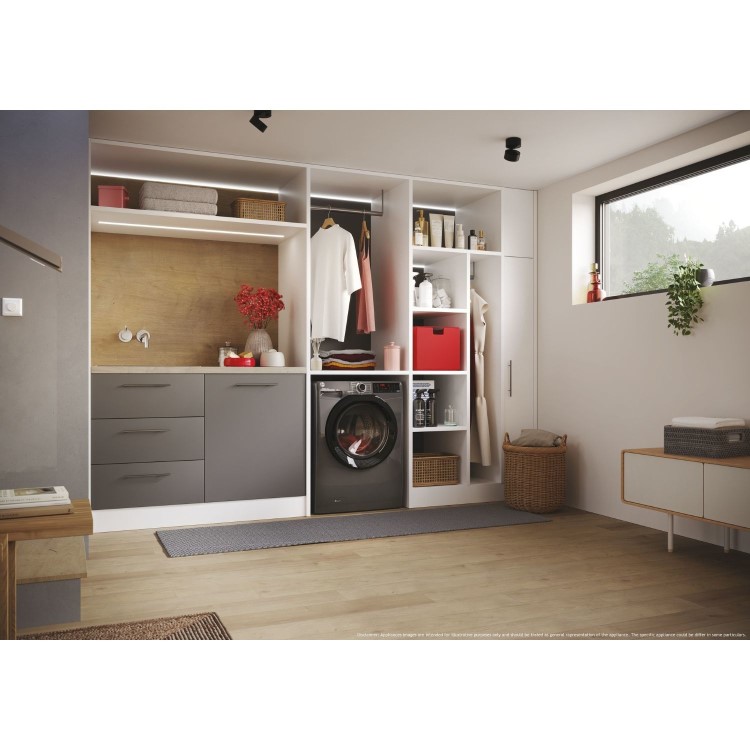 Hoover H-Wash 350 9kg 1400rpm Washing Machine - Graphite