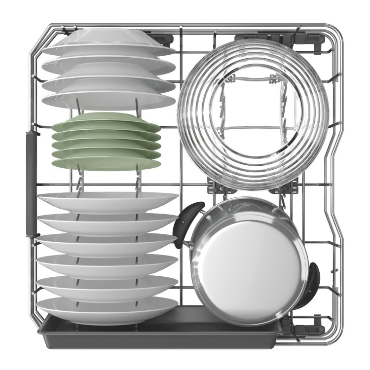 Hotpoint Maxi Space Integrated Dishwasher - C-Rated Silver control panel