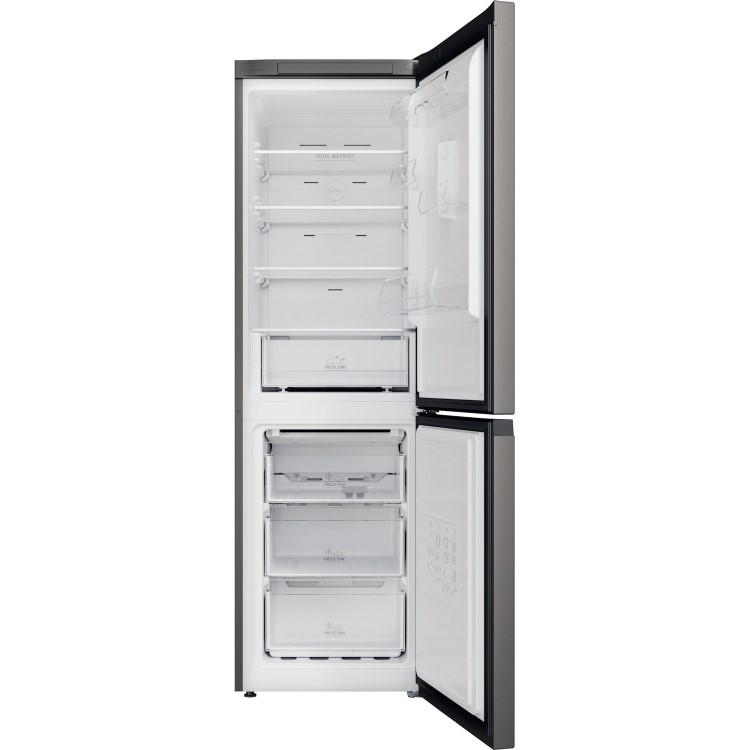 Refurbished Hotpoint H5X82OSK Freestanding 335 Litre 60/40 Frost Free Fridge Freezer Silver Black