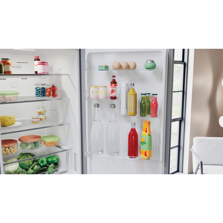 Refurbished Hotpoint 5HX82OSX Freestanding 335 Litre 60/40 Frost Free Fridge Freezer Stainless Steel