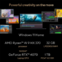 ASUS ProArt P16 H7606WI-ME025W AMD Ryzen AI 9 32GB RAM 1TB SSD RTX 4070 60Hz 16 Inch Windows 11 Gaming Laptop