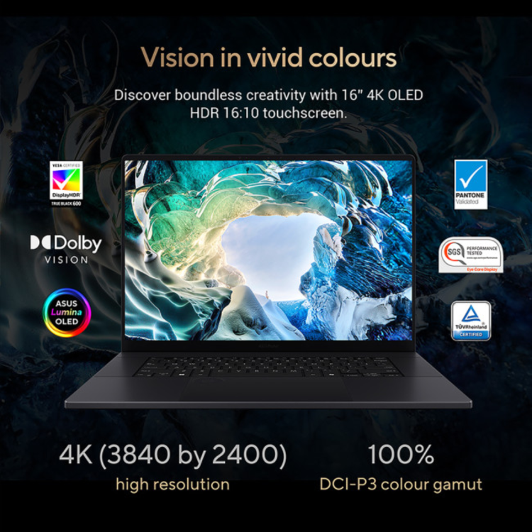 ASUS ProArt P16 H7606WI-ME025W AMD Ryzen AI 9 32GB RAM 1TB SSD RTX 4070 60Hz 16 Inch Windows 11 Gaming Laptop