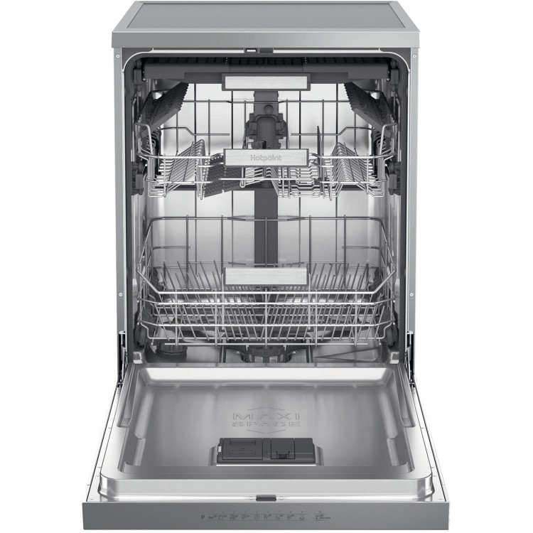 Refurbished Hotpoint Maxi Space Freestanding Dishwasher - C-Rated, Silver