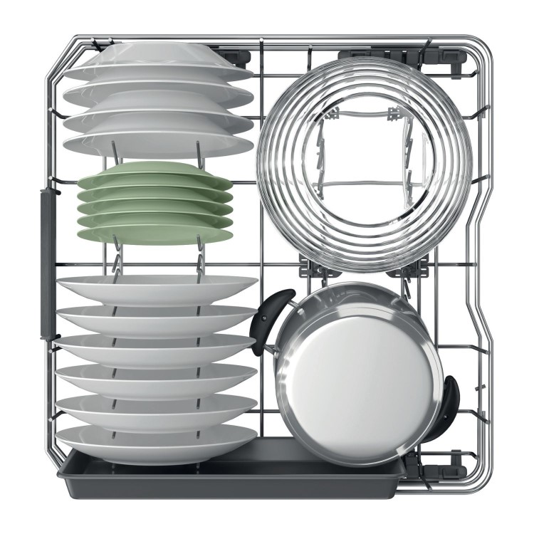 Hotpoint Maxi Space Integrated Dishwasher - B-Rated Black Control Panel
