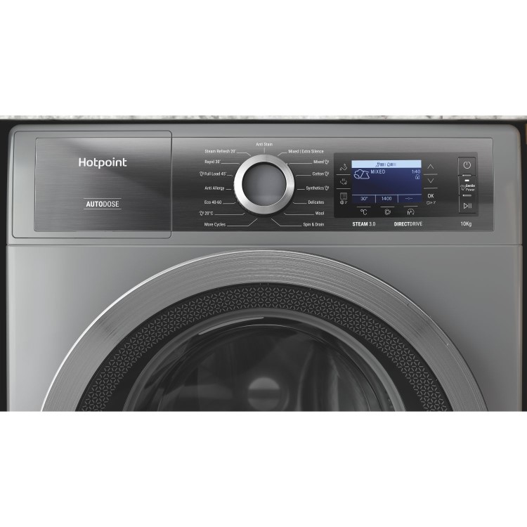 Hotpoint GentlePower 10kg 1400rpm Washing Machine - Silver
