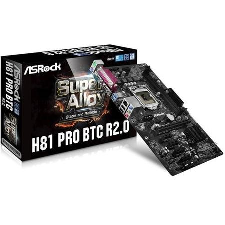 Asrock H81 Pro BTC 2.0 Intel H81 1150 ATX 6 PCIe Extra 4-pin Power