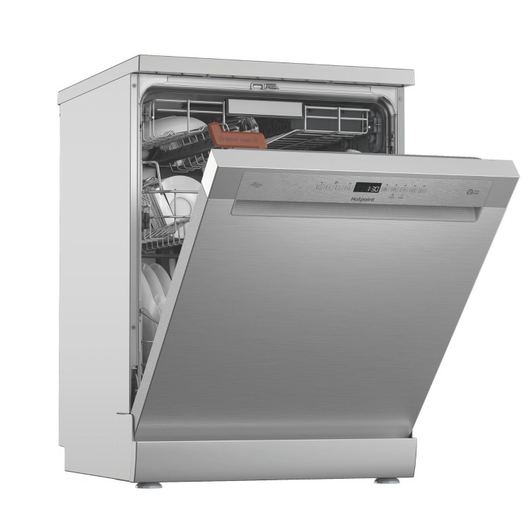 Hotpoint Hydroforce Freestanding Dishwasher - Maxi Space B-Rated Stainless Steel