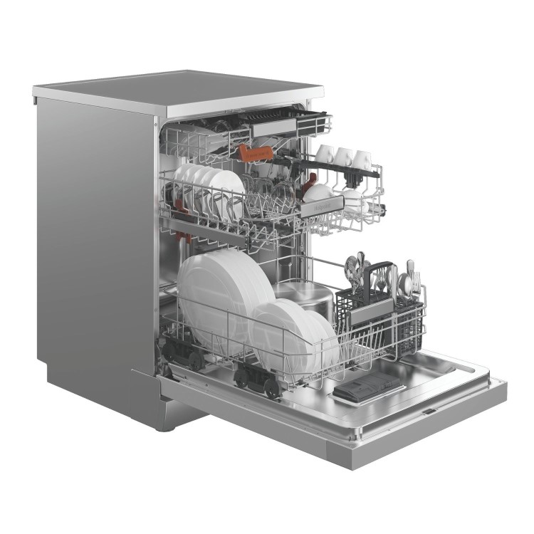 Hotpoint Hydroforce Freestanding Dishwasher - Maxi Space B-Rated Stainless Steel