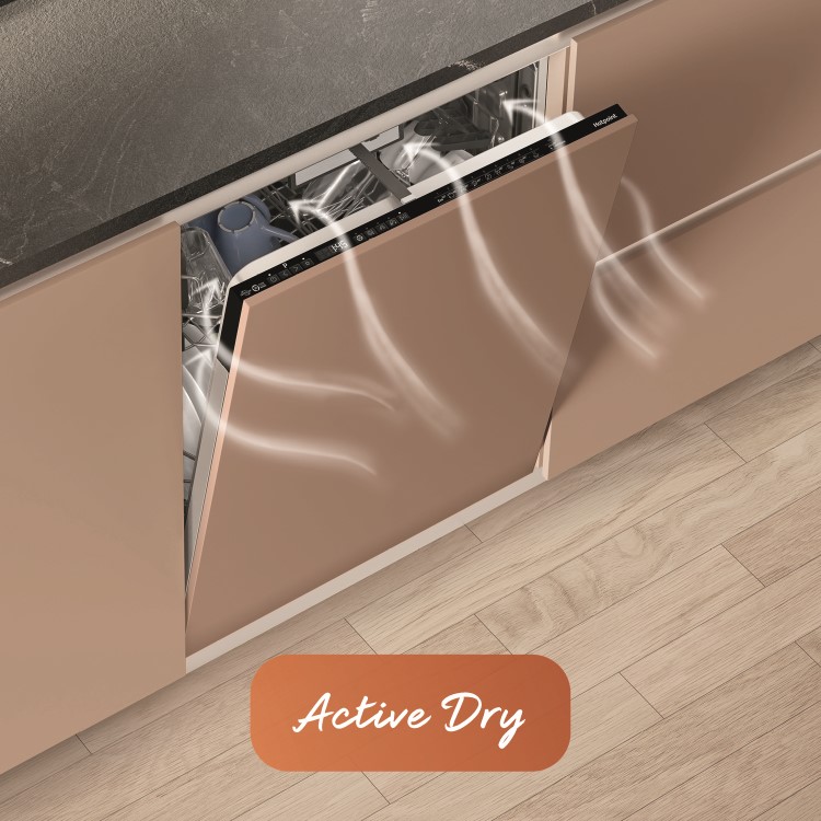 Hotpoint Hydroforce Integrated Dishwasher - C-Rated, Black control panel