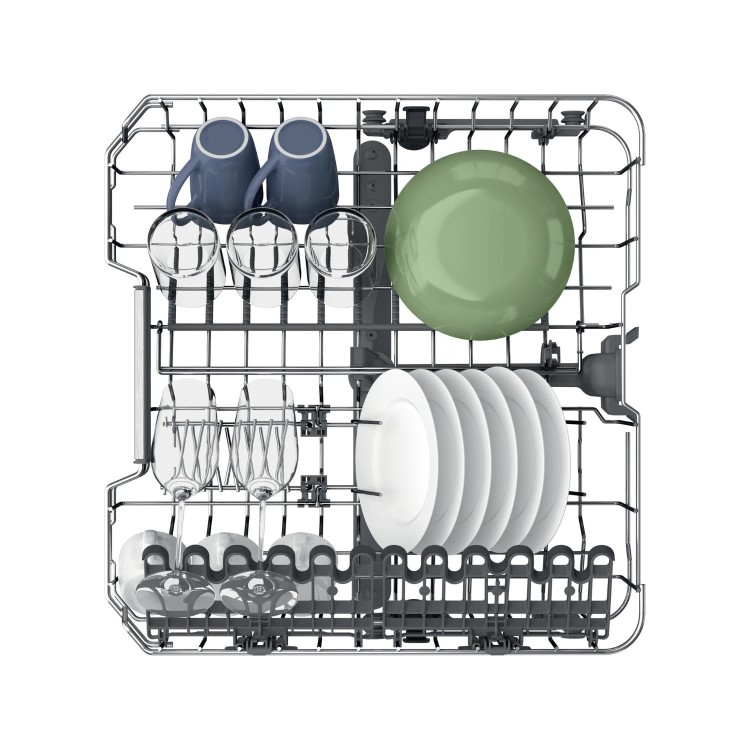 Refurbished Hotpoint Hydroforce Integrated Dishwasher - B-Rated Black control panel