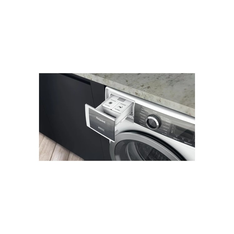 Refurbished Hotpoint AutoDose H8W946WBUK Freestanding 9KG 1400 Spin Washing Machine White
