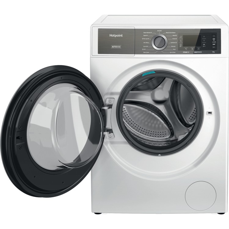 Refurbished Hotpoint AutoDose H8W946WBUK Freestanding 9KG 1400 Spin Washing Machine White